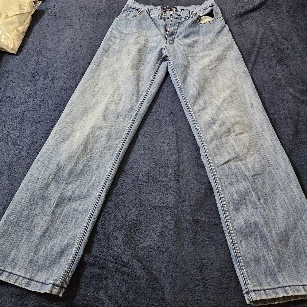 Evolution Design  blue jeans. Y2k mens 36